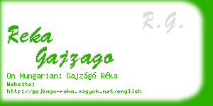 reka gajzago business card