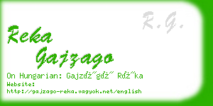 reka gajzago business card